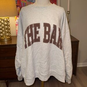 The Bar Sweatshirt Heather Grey/Brown